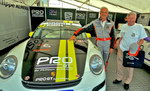 Cliquez pour agrandir la photo - Christian Blugeon et Jean-Marie Potelle devant la Porsche #34 - Photo © Thierry Gallaway 