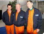 L'équipage de l'EC 175 à Marignane en 2009. De G à D. MM.De Bianca, Oswald et Brémond - Photo Daniel Liron