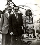 René Mouille, Charles Marchetti et Jean Boulet aux commandes du SE 3130 en mars 1955 - Photo collection D. Liron