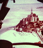 Le Mont-Saint-Michel depuis l'Alouette II - Photo collection Francis Delafosse