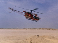 L'Alouette II F-ZBAF en secours côtier durant l'été 1974 - Photo Francis Delafosse