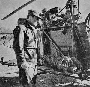 Alouette 2 F-BIFM Protection civile à Malpasset photo parue dans la presse le 11 décembre 1959 - Photo DR collection Famille Rigaux