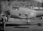 Alouette III F-ZBAS (non équipée du treuil de 25 m) de la Protection civile Base d'Annecy en août 1966 - Photo INA