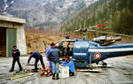 L'Alouette III F-MJBL sur la DZ des Bois à Chamonix - Photo © Christophe Gothié