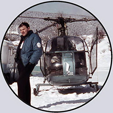 Charles Schmitt sur Alouette 2 Héli-Union - Photo DR collection C. Schmitt