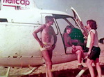 Ecureuil HELICAP avec Claude, Sylvie et Michèle Fourcade, Kenya, Février 1984 - Photo Sylvie Fourcade