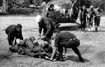 Le 25 août 1965, l'équipage RIERA-ROUET récupère les deux alpinistes autrichiens gelés avec l'Alouette III de la Protection civile pour les déposer sur la DZ des Bois - Photo DR Famille ROUET