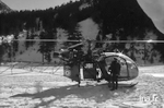 L'hélicoptère Alouette II F-MJBI de la gendarmerie - Photo extraite de la vidéo INA