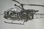 Intervention avec l'Alouette II F-MJAR - Photo collection R. Drouin