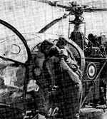 L'Alouette 2 F-ZBAC Protection civile, le 11 août 1963, sur la DZ de l'Hôpital de La Tronche à Grenoble, 1h30 avant son crash - Photo DR GHSC Grenoble