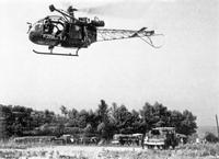 Alouette 2 F-ZBAK Protection civile base de Nice vers 1974 - Photo DR Ministère de l'Agriculture