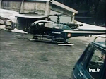 L'Alouette 3 F-MJBL vient de se poser sur la DZ des Bois de Chamonix mars 1982 - Photo INA 