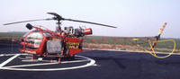 L'Alouette II F-ZBAB de la Sécurité civile en mars 1997 sur l'aérodrome LE HAVRE-OCTEVILLE a été affectée pour couvrir tous les sauvetages et secours de sa zone d'action (Seine-Maritime, Eure, moitié Est du Calvados et moitié Est de l'Orne) - Photo DR aviation-le-havre.over-blog
