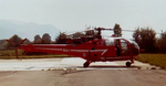 Alouette 3 F-ZBBC Sécurité ciile sur la DZ du Versoud en 1980 - Photo Philippe de Tindillère