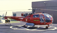 Alouette 3 F-ZBBP sur la DZ du Havre le 10 juin 1978 - Photo DR aviation-le-havre.over-blog