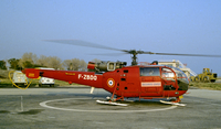 Alouette 3 F-ZBDQ Dragon 06 prête au décollage Base de Nice en février 1984 - Photo D. Saint-Sanvain