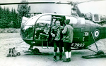 Alouette 3 F-ZBAS sans treuil au retour d'un secours en 1965 - Photo DR collection Stipe Zivaljic