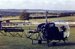 Bell 47 F-MJAK de la Gendarmerie posé - Photo DR