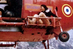 Le Dr Fance Rocourt dans le panier de l 'Alouette 3 F-ZBBQ lors du retour de la Bérarde en juillet 1983 - Photo collection F. Rocourt 