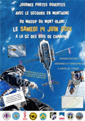 Affiche de la JPO 2014 du secours en montagne à Chamonix - Affiche PGHM Chamonix