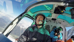Le Pilote Pascal BRUN aux commandes de son AS350B3e - Photo DR