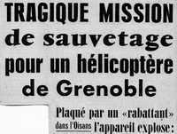 Titre dans le journal Le Dauphiné Libéré 12 août 1963 - Document Le Dauphiné Libéré - GHSC Grenoble