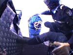 Treuillage du blessé depuis l'Alouette 3 F-MJBL de la Gendarmerie - Photo DR