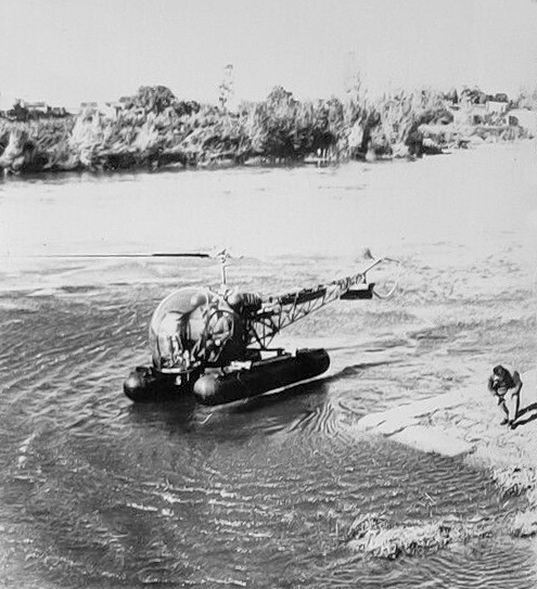 Bell 47 G2 F-MJAO Gendarmerie le 23 octobre 1960 - Photo DR