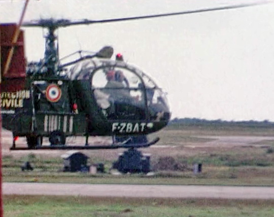 Alouette 2 F-ZBAT Protection civile en approche pour se poser - Photo DR