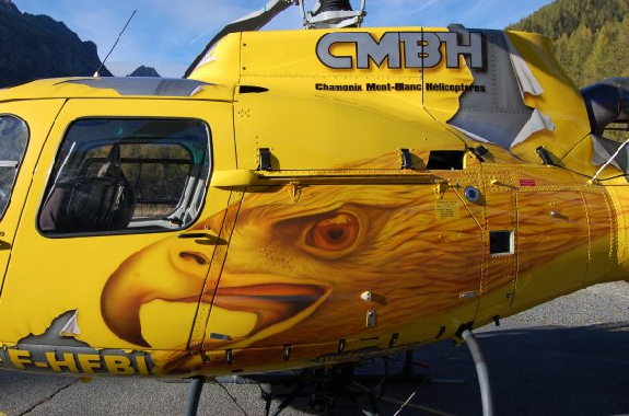 Watch out for this yellow eagle flying over the Chamonix valley - Photo © David Rendu