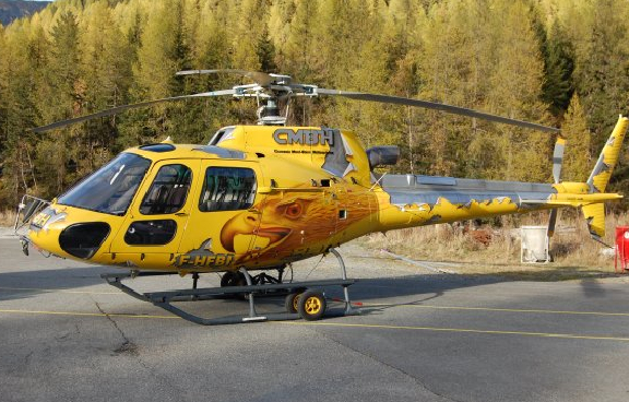 Pascal Brun"s new B3 helicopter was guest of honour - Photo © David Rendu