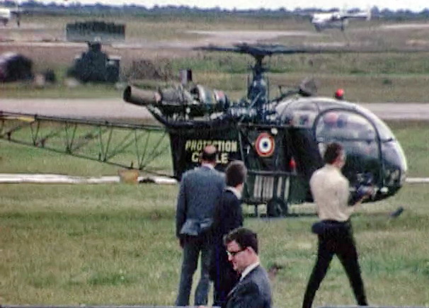 Alouette 2 F-ZBAT Protection civile posée, le 3 septembre 1967 -Photo DR