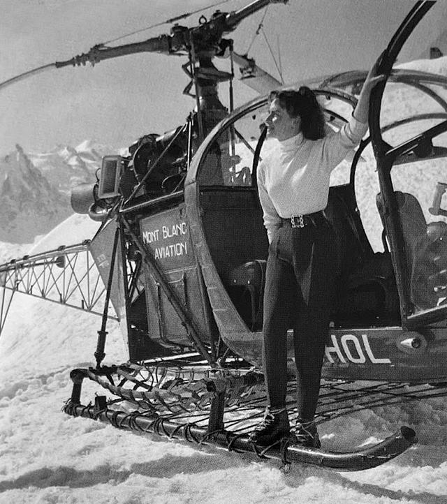 Alouette 2 F-BHOL Mont Blanc Aviation vers 1958, avant le crash... - Photo DR
