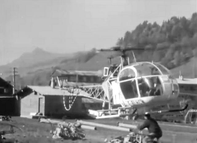 Alouette 2 F-BLHC Gyrafrance aux Gets en 1964 - Photo Denis Bouchet