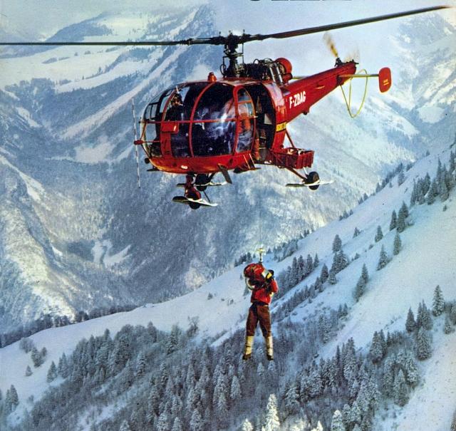 Alouette 3 F-ZBAG Dragon 74 Sécurité civile en 1976 - Photo DR