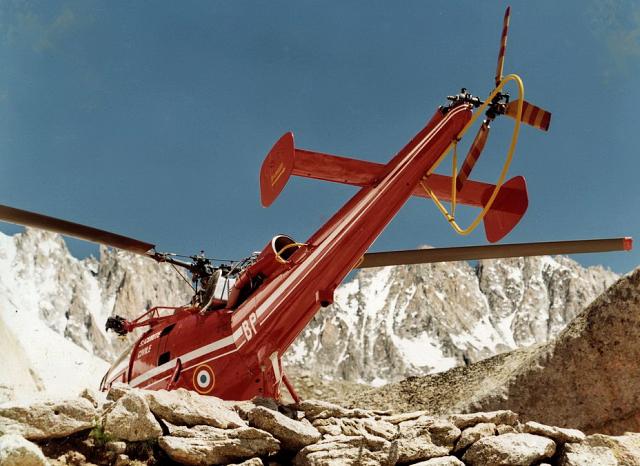 Alouette 3 F-ZBBP sur dz massif du Mont-Blanc en 1984 - Photo Dominique Marro