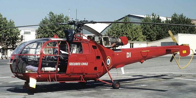 Alouette 3 Alouette 3 F-ZBDI 2 lettres sur la poutre de queue, en juin 1985 - Photo collection D. Roosens