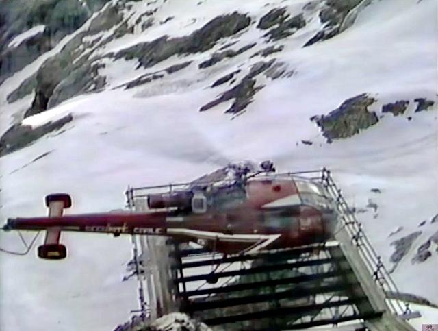 Alouette 3 Sécurité civile DZ se pose sur la DZ du refuge du Promontoire - Photo DR