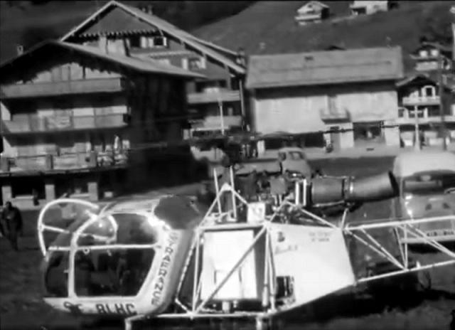 Alouette 2 F-BLHC Gyrafrance aux Gets en 1964 - Photo Denis Bouchet