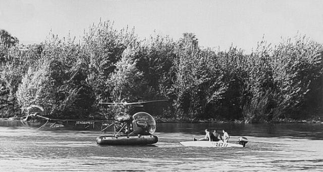 Bell 47 G2 F-MJAO Gendarmerie le 23 octobre 1960 - Photo DR