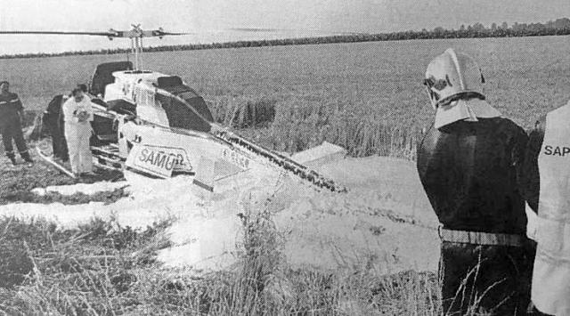 Crash du Bell 206 L-1 F-GLGD Samu 62, le 29 juillet 1994 - Photo DR 