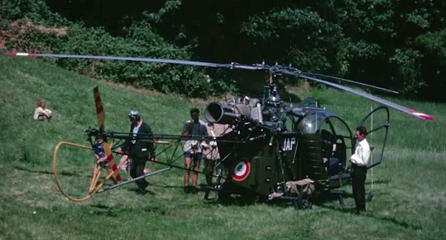 Alouette 2 F-MJAP Gendarmerie, livrée kaki,en août 1964 - Photo DR