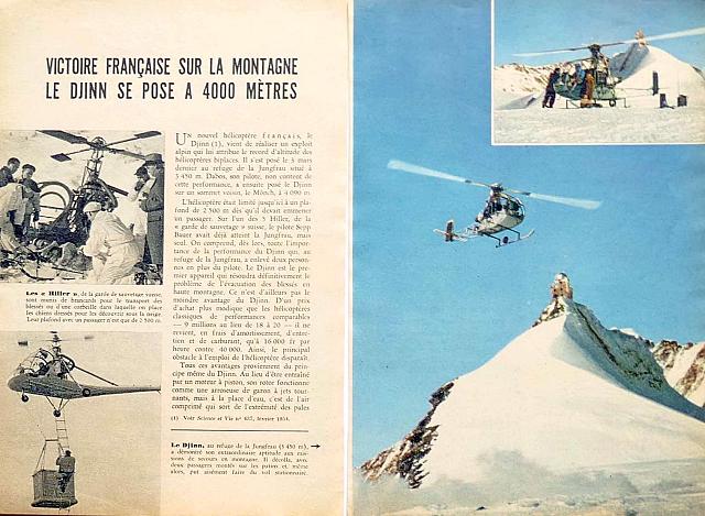 Hélicoptère DJINN Science & vie Mai 1955 - Photo DR