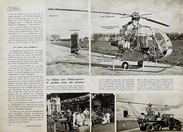 Hélicoptère DJINN Science & vie Mai 1955 - Photo DR