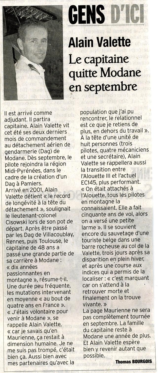 Article de Journal - Le Dauphiné Libéré