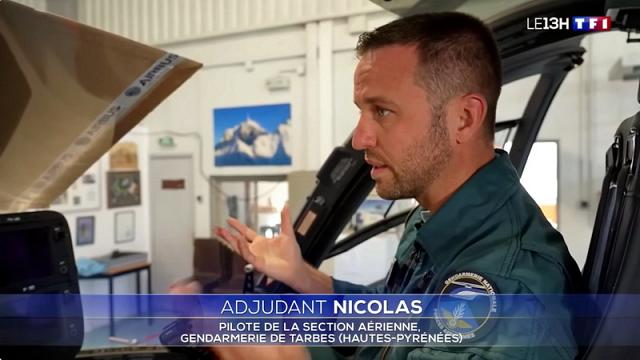 L'adjudant Nicolas, pilote de l'EC145 Choucas 65 - Photo TF1