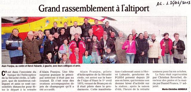 Article du 25/04/2013 Marie-Christine Arnould - Document © ledauphine.com