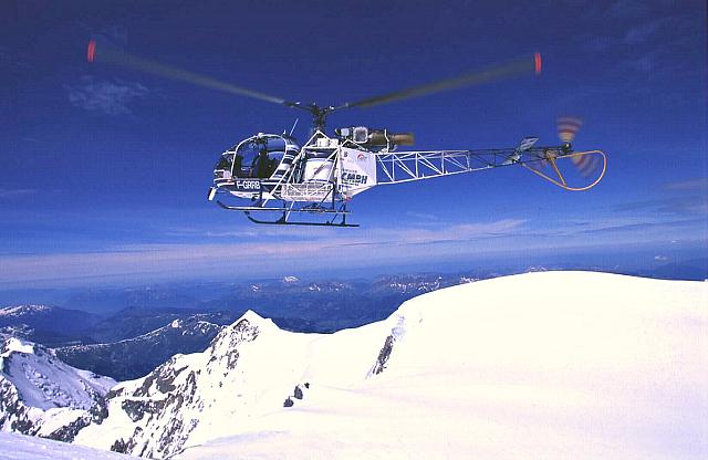 SA 315B Lama F-GRRB CMBH aux mains de Pascal Brun vers 1998 - Photo Patrick Penna
