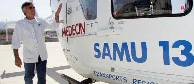 L'EC135 du Samu 13 - Photo © Boris Horvat / AFP