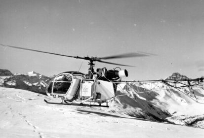 Alouette 2 CF-POH atterrissage 9000 Montagnes Rocheuses Canada en 1965 - (...)